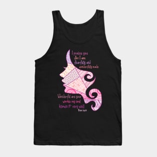 Purple Bohemian Art. Fearfully and Wonderfully made Tank Top